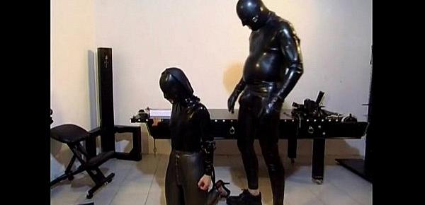  Horny slave girl pleases her master